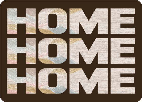 Welcome Home Entryway custom vinyl carpet - TenStickers