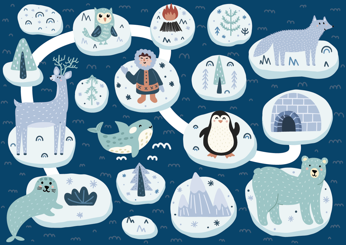 Arctic Adventure kids vinyl carpet - TenStickers