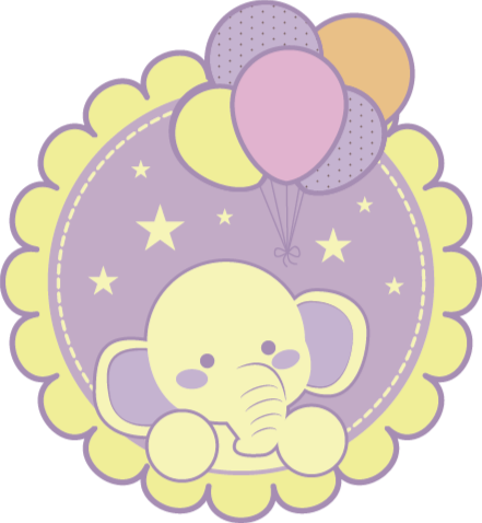 Elephant Balloons kids vinyl carpet - TenStickers