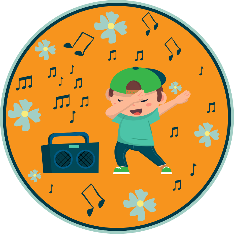 Children's Dance Imagery kids vinyl carpet - TenStickers