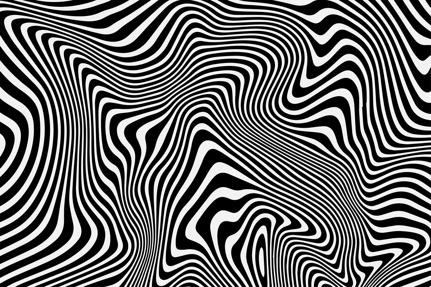 Wavy Optical Illusion striped vinyl carpet - TenStickers
