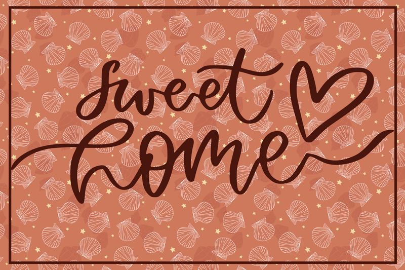 Sweet Home Heart custom vinyl carpet - TenStickers