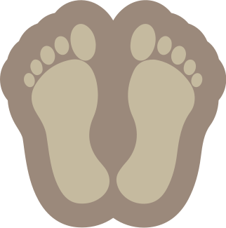 Footprint Contours nursery vinyl carpet - TenStickers