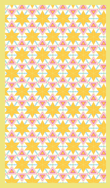 Geometric Starburst Pattern kitchen vinyl carpet - TenStickers