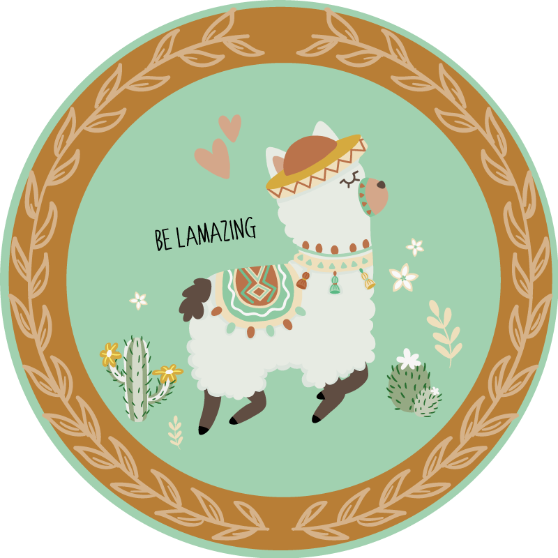 Be Llamazing animal vinyl carpet - TenStickers