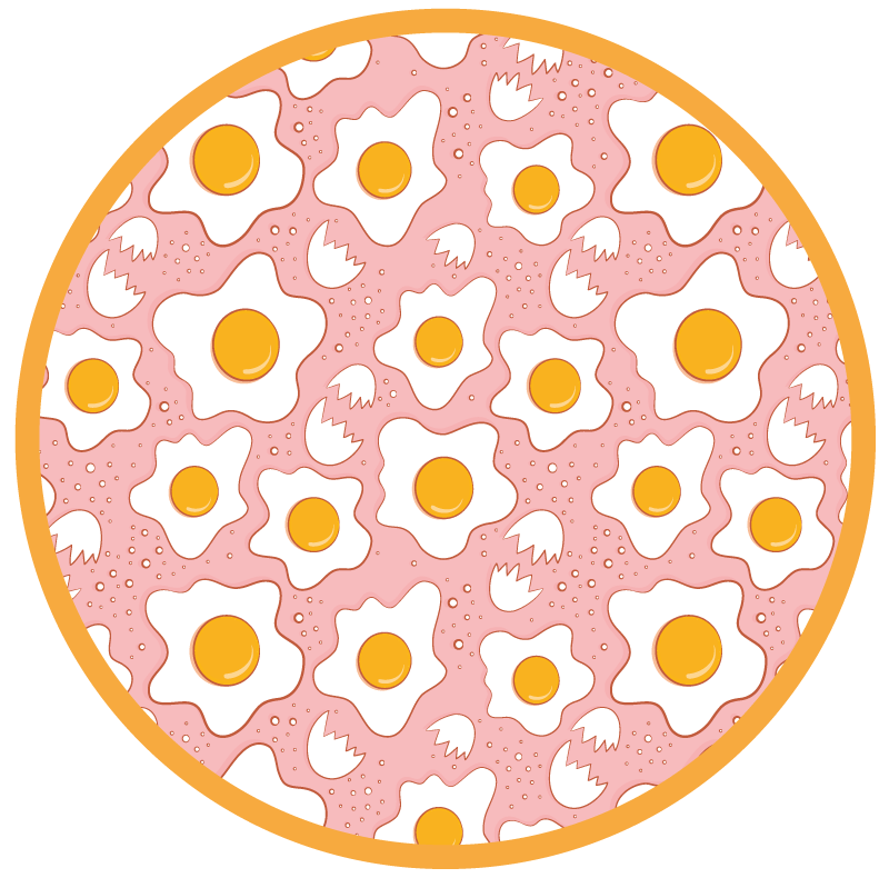 Circular Egg Pattern kids vinyl carpet - TenStickers