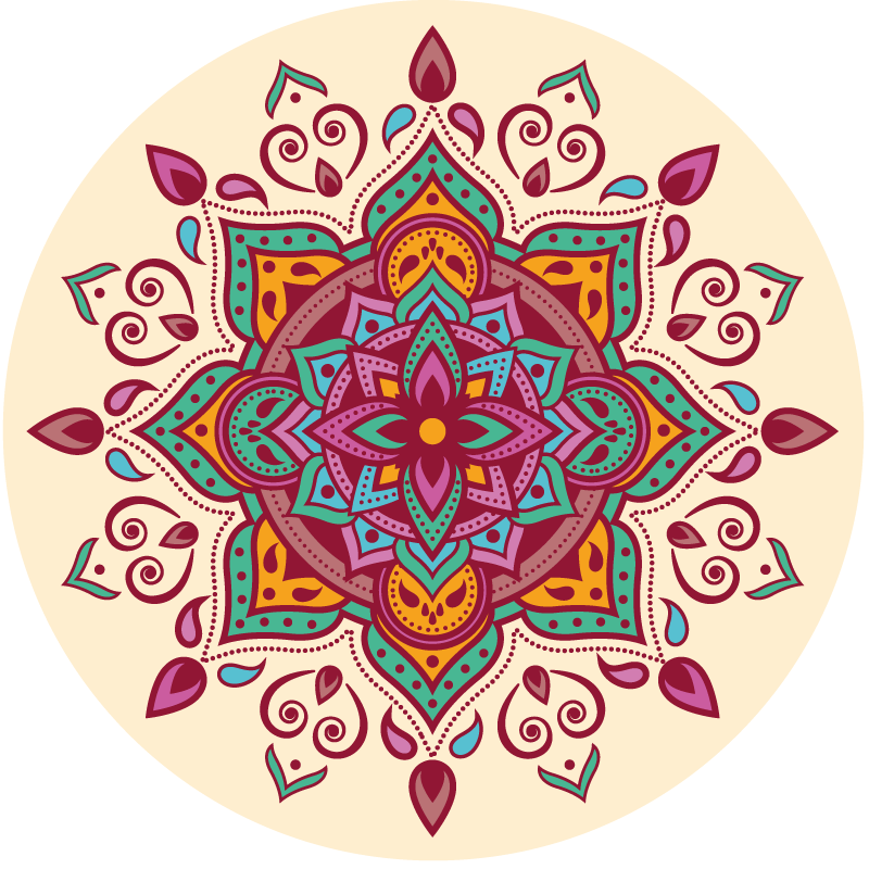 Mandala vinyl carpet mandala craftsmanship - TenStickers
