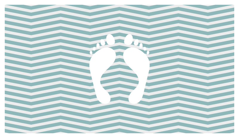 Barred Footprint striped vinyl carpet - TenStickers