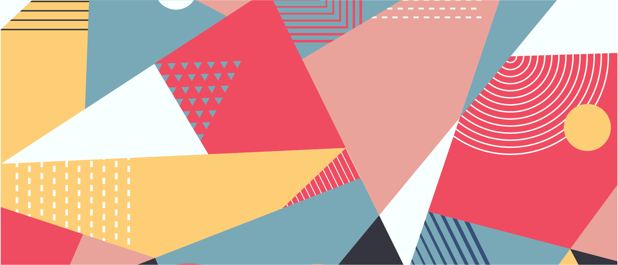 Geometric vinyl carpet in colorful design - TenStickers
