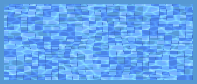 Wavy Blue Mosaic vinyl rug - TenStickers