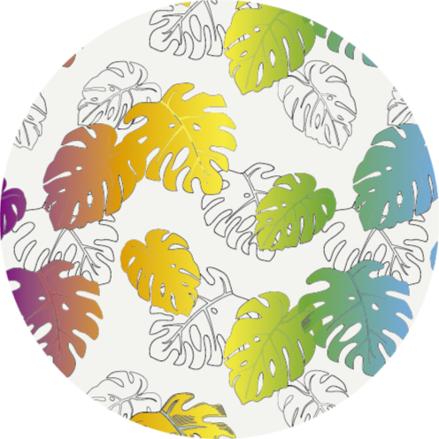 Tropical Monstera Delight floral vinyl carpet - TenStickers