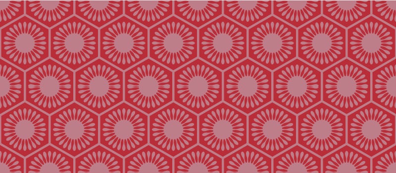 Circular Motif Ensemble geometric vinyl carpet - TenStickers