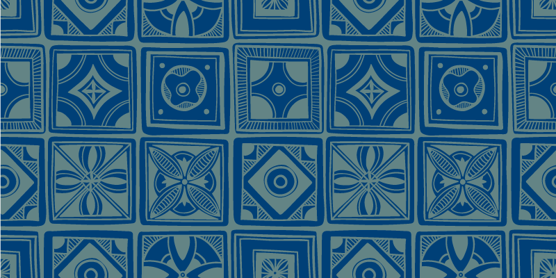 Decorative Geometric tile vinyl carpet - TenStickers