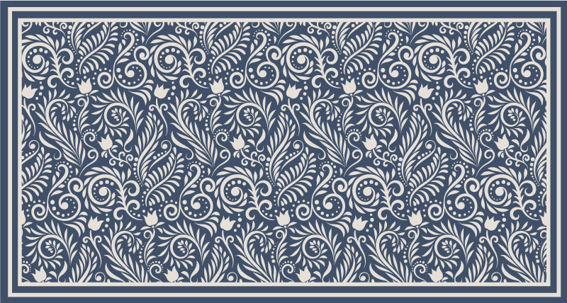 Ornate Floral Design kitchen vinyl carpet - TenStickers
