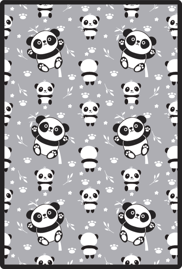 Panda Playtime kids vinyl carpet - TenStickers