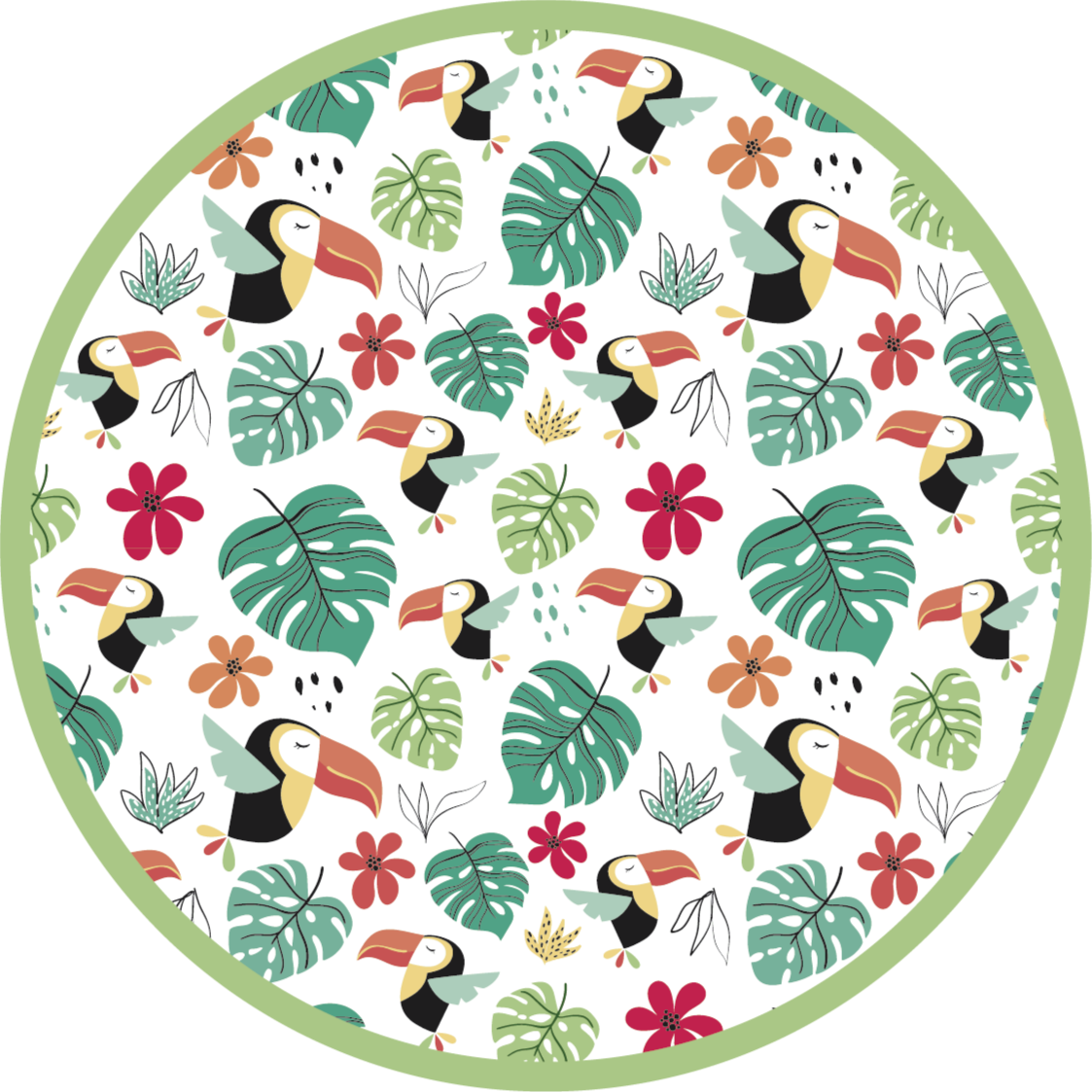 Tropical Toucan Motif animal vinyl carpet - TenStickers