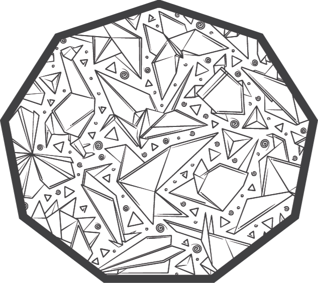 Angular Forms Octagon geometric vinyl carpet - TenStickers