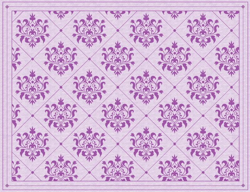 Ornate Damask Pattern vintage vinyl carpet - TenStickers