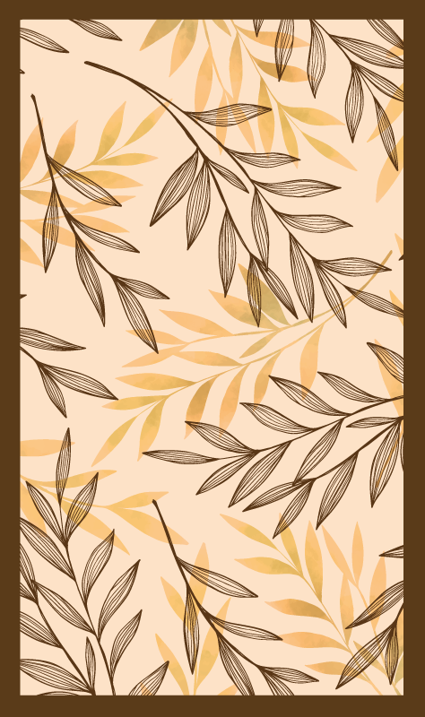 Autumn Foliage Motif floral vinyl carpet - TenStickers