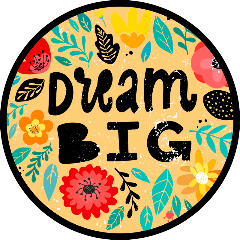 Dream Big Motif custom vinyl carpet - TenStickers