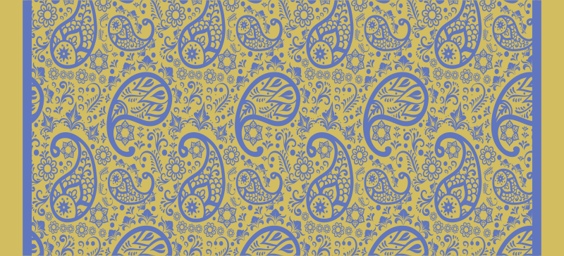 Paisley Swirls bedroom vinyl carpet - TenStickers