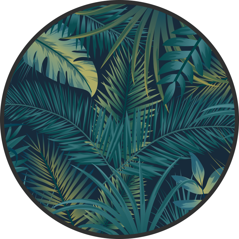 Tropical Foliage Ensemble floral vinyl carpet - TenStickers