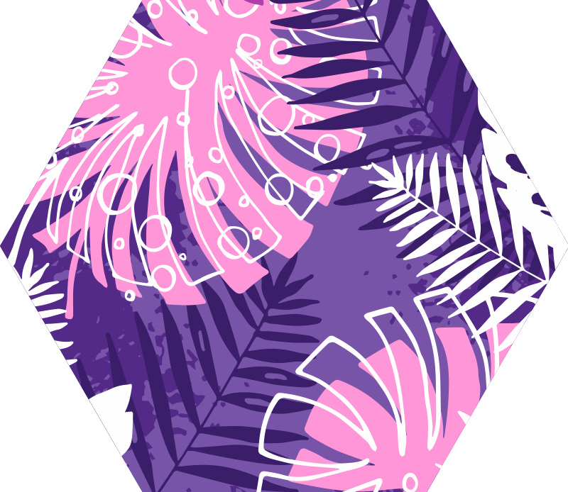 Botanical Statement floral vinyl carpet - TenStickers