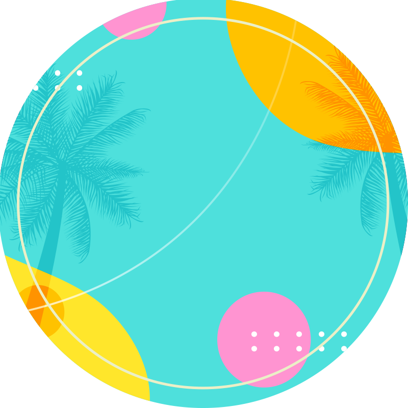 Tropical Palm Decor floral vinyl carpet - TenStickers