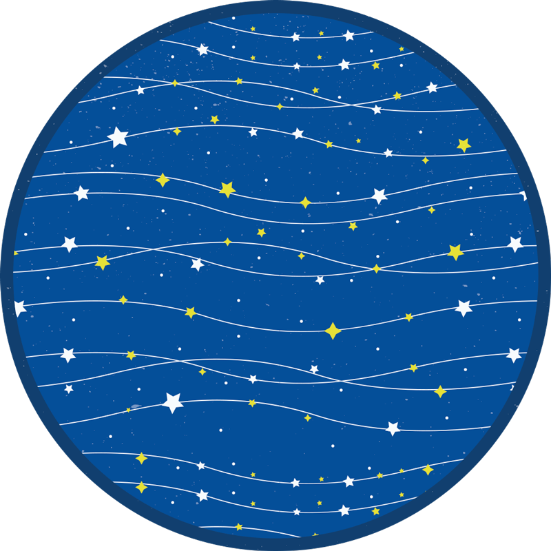 Celestial Orbit star vinyl carpet - TenStickers