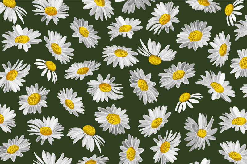 Daisy Delight floral vinyl carpet - TenStickers