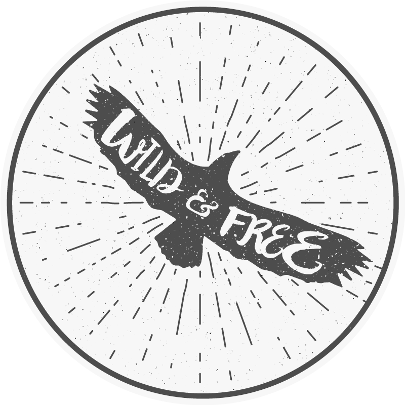 Wild&Free Circle custom vinyl carpet - TenStickers