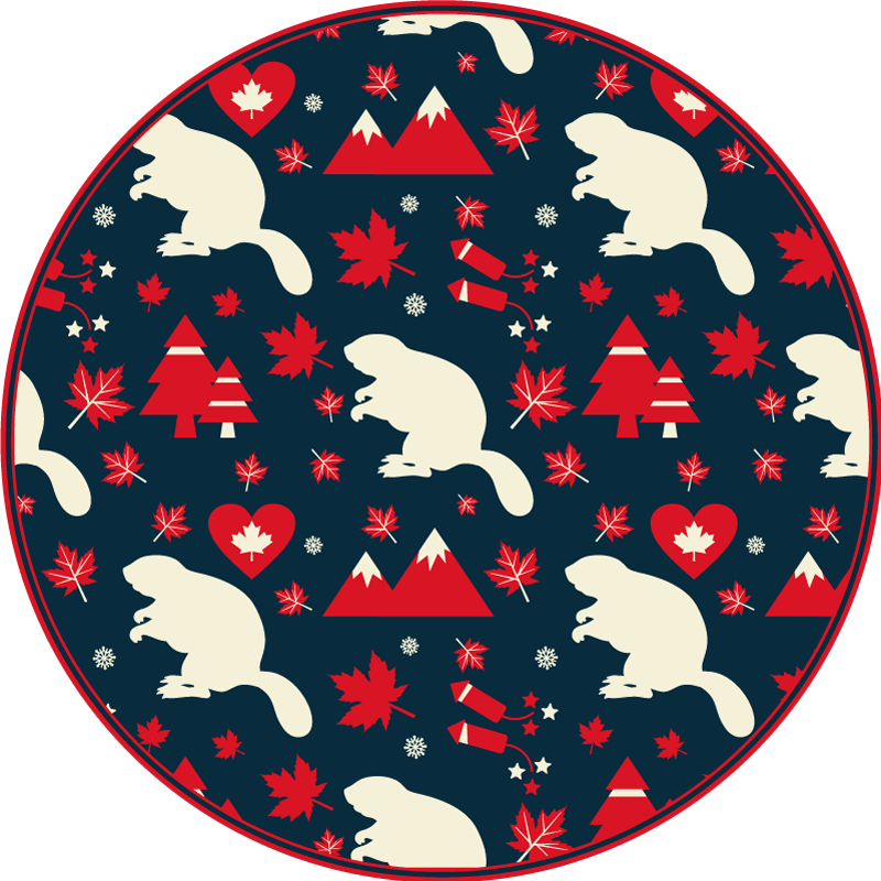 Festive Polar Pattern Christmas vinyl carpet - TenStickers