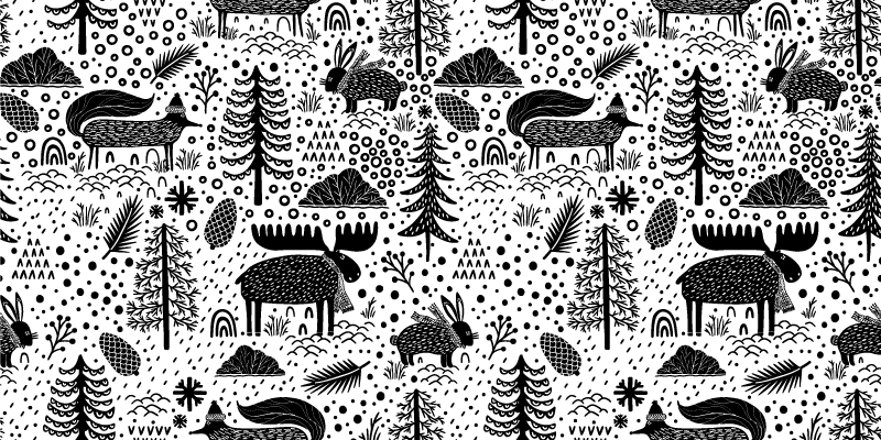 Scandinavian Fauna kids vinyl carpet - TenStickers