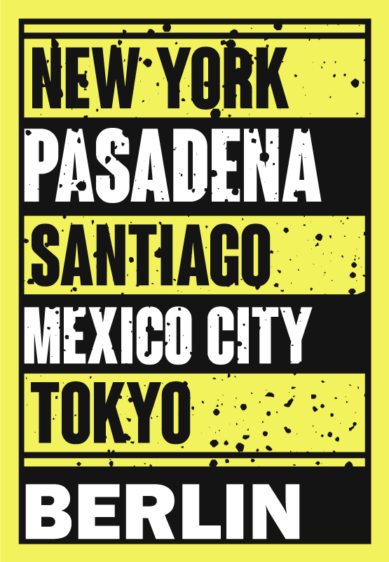 Cities Text Overlay custom vinyl carpet - TenStickers