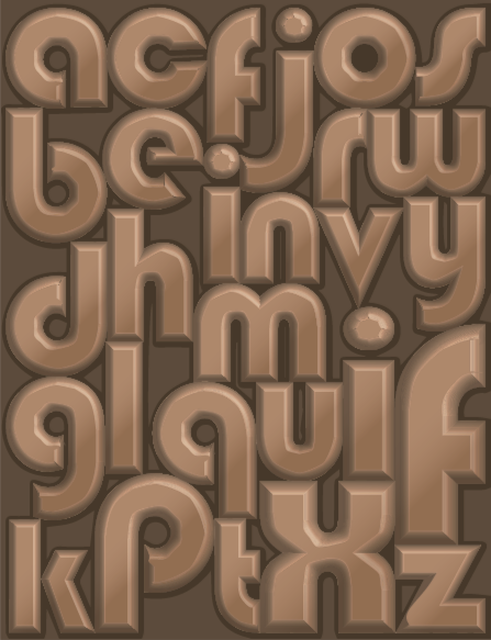 Chocolate Alphabet abcs vinyl carpet - TenStickers