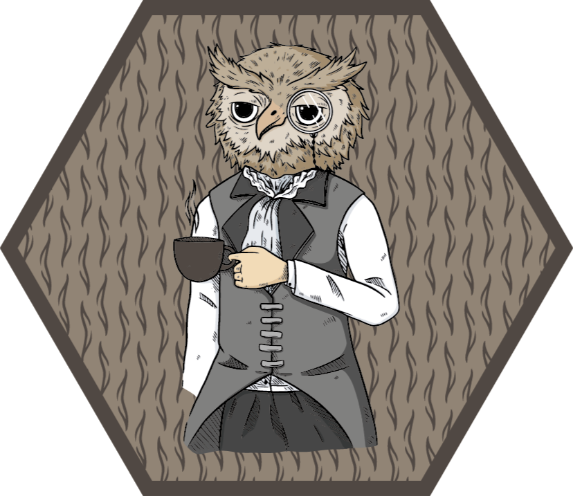 Dapper Owl Illustration animal vinyl carpet - TenStickers