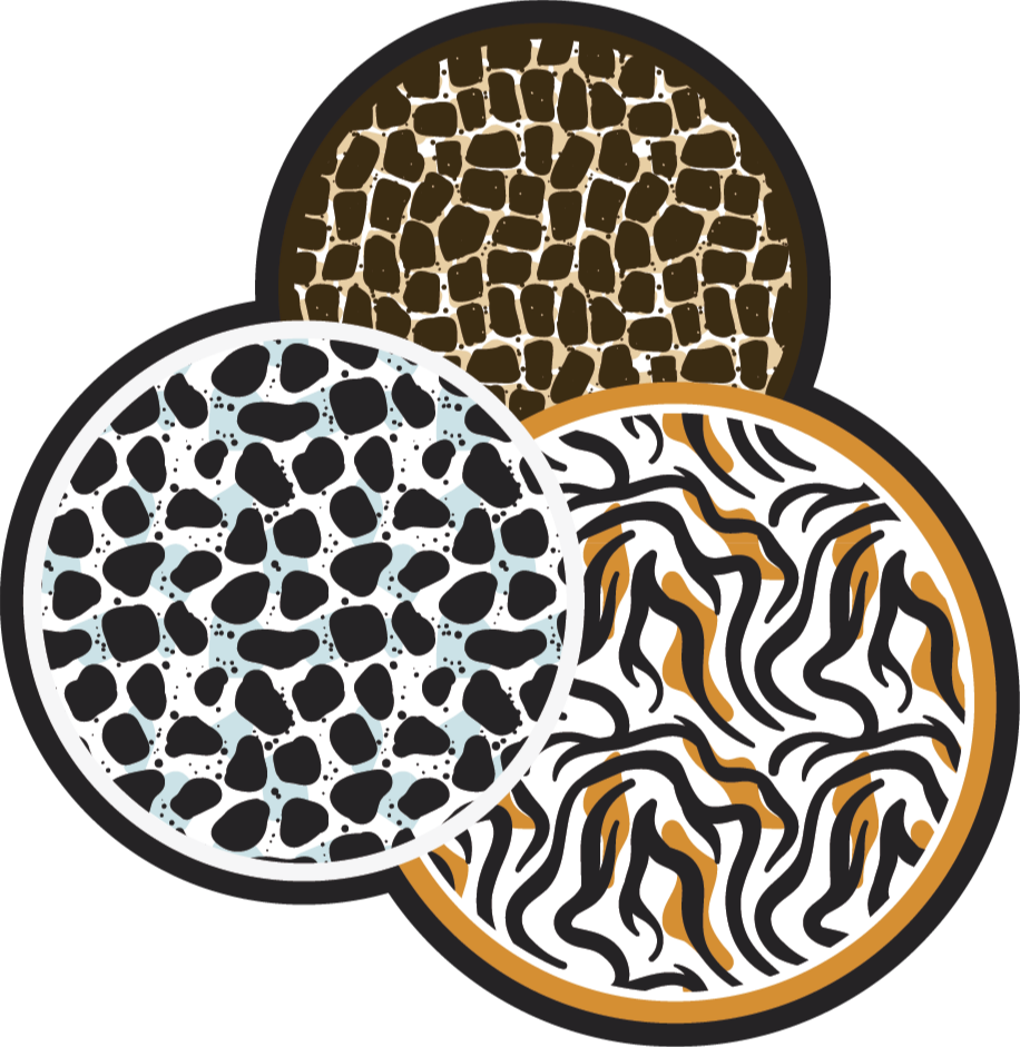 Safari Motif Trio animal print vinyl carpet - TenStickers