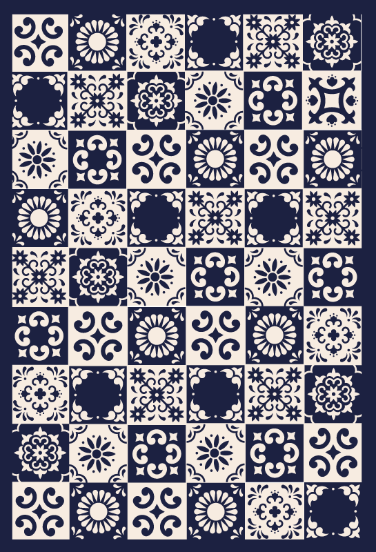 Intricate Tilework tile vinyl carpet - TenStickers