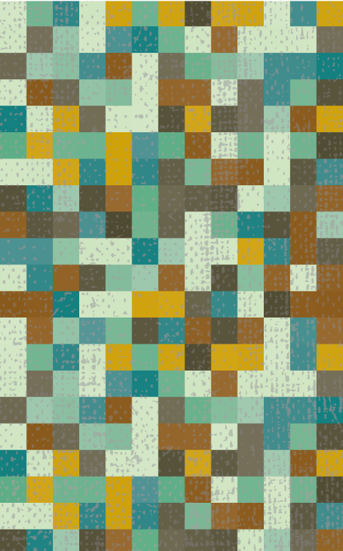 Mosaic Geometry geometric vinyl carpet - TenStickers