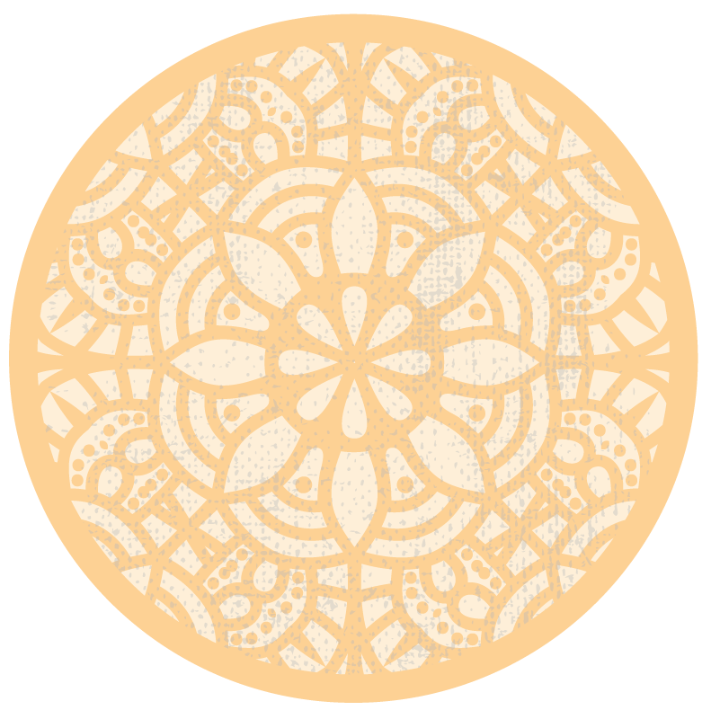 Mandala vinyl carpet with mandala motif circle - TenStickers