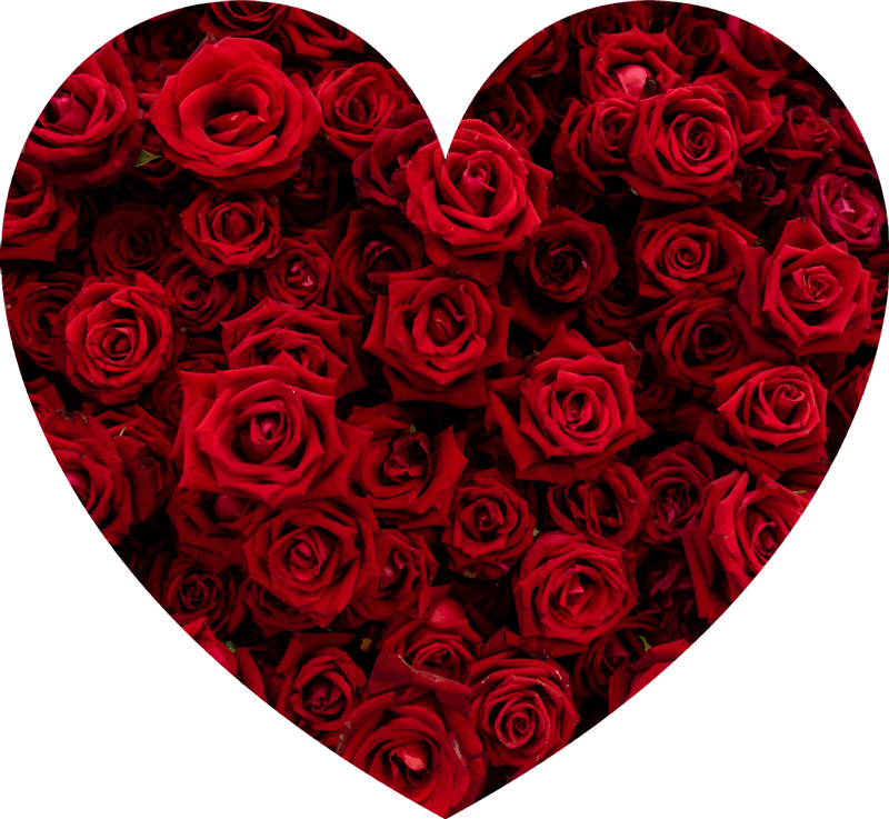Heart-Shaped Romance floral vinyl carpet - TenStickers