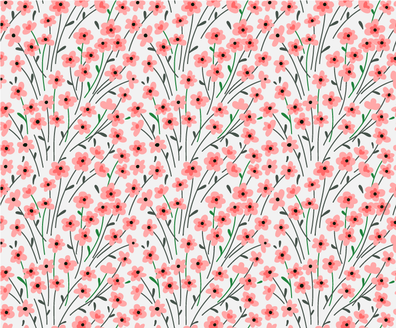 Floral blossom design floral vinyl carpet - TenStickers