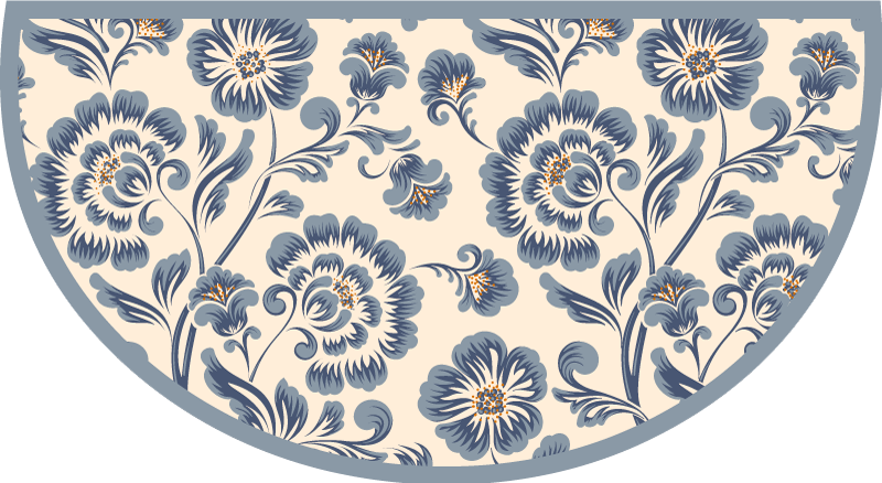 Floral Entryway Enhancer floral vinyl carpet - TenStickers