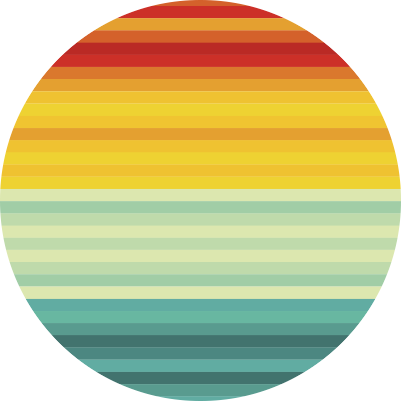 Rainbow Stripes Circle striped vinyl carpet - TenStickers