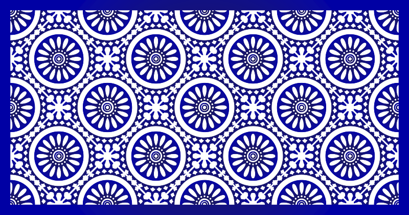 Mandala vinyl carpet with circular mandala design - TenStickers