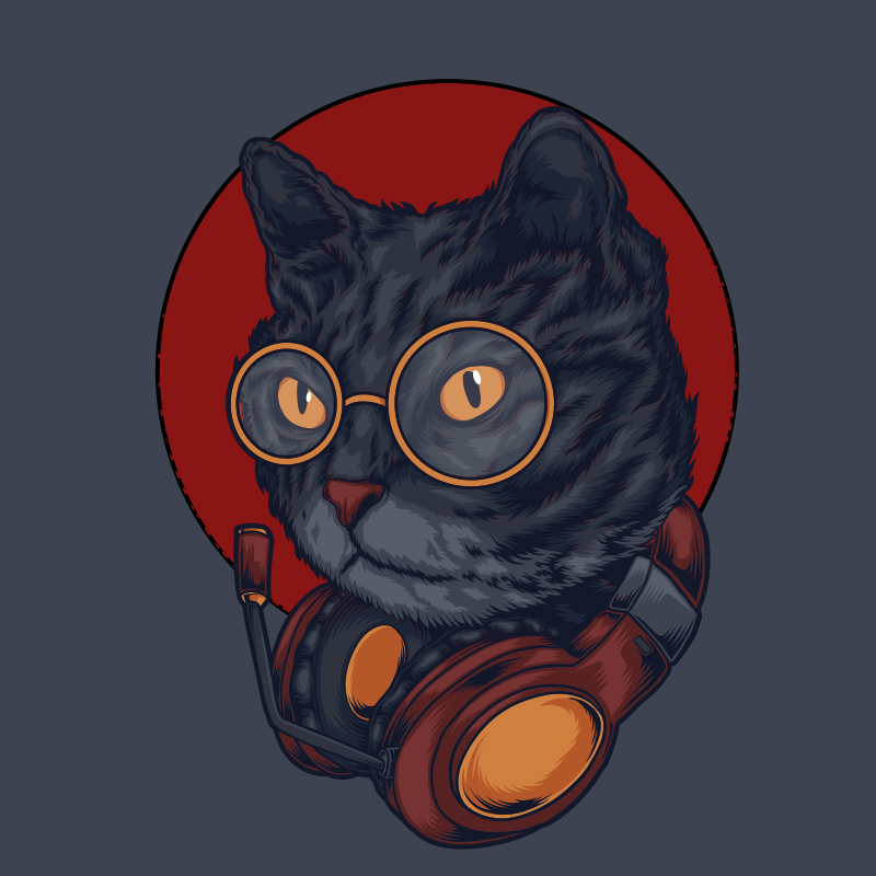 Astronaut Feline animal vinyl carpet - TenStickers