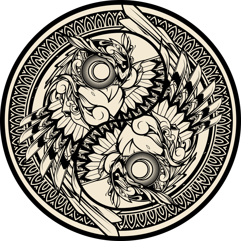 Detailed mandala mandala vinyl carpet - TenStickers