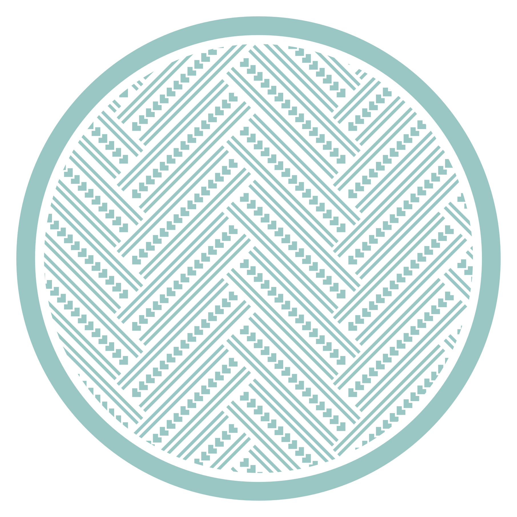 Geometric vinyl carpet geometric pattern round - TenStickers