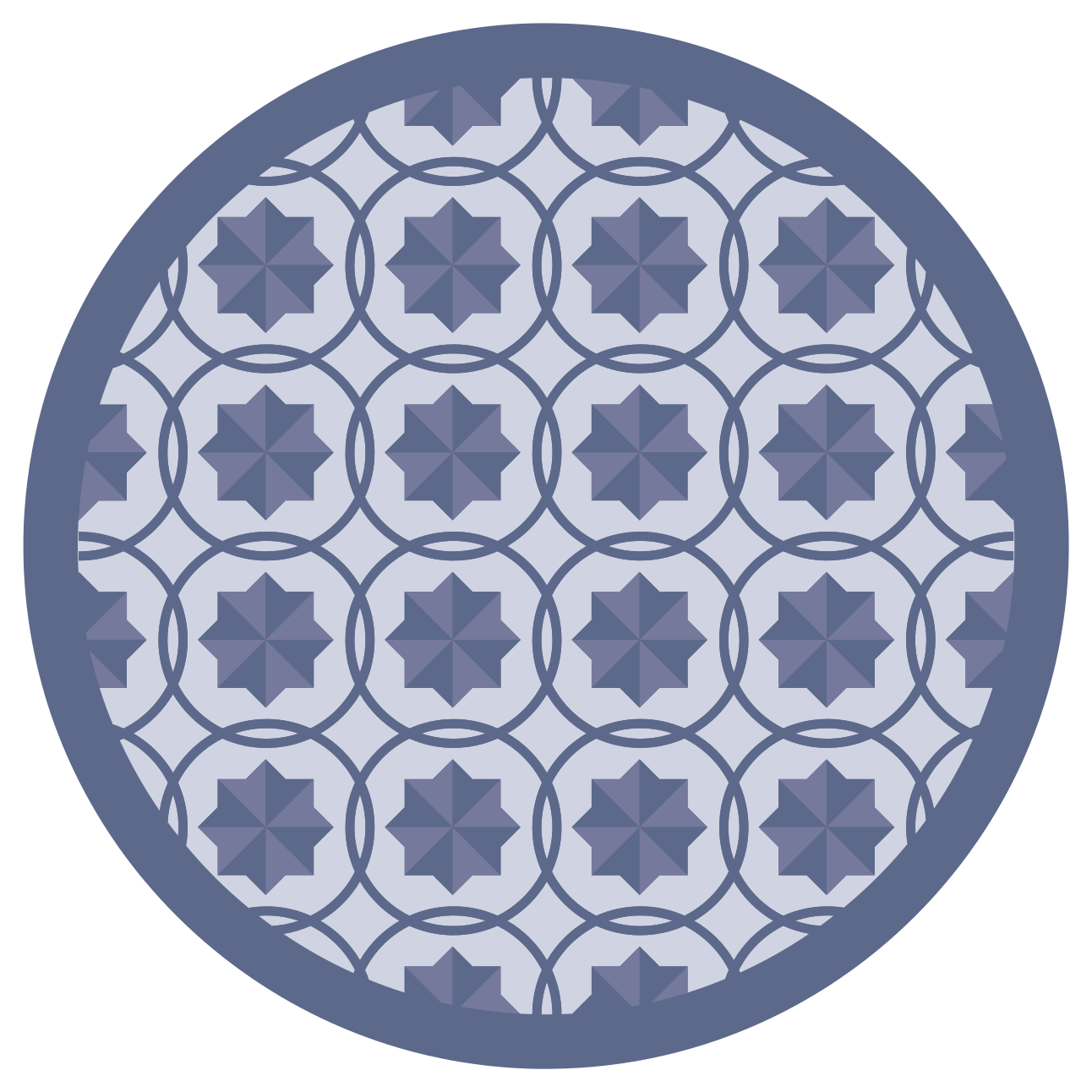 Geometric vinyl carpet with symmetric pattern - TenStickers