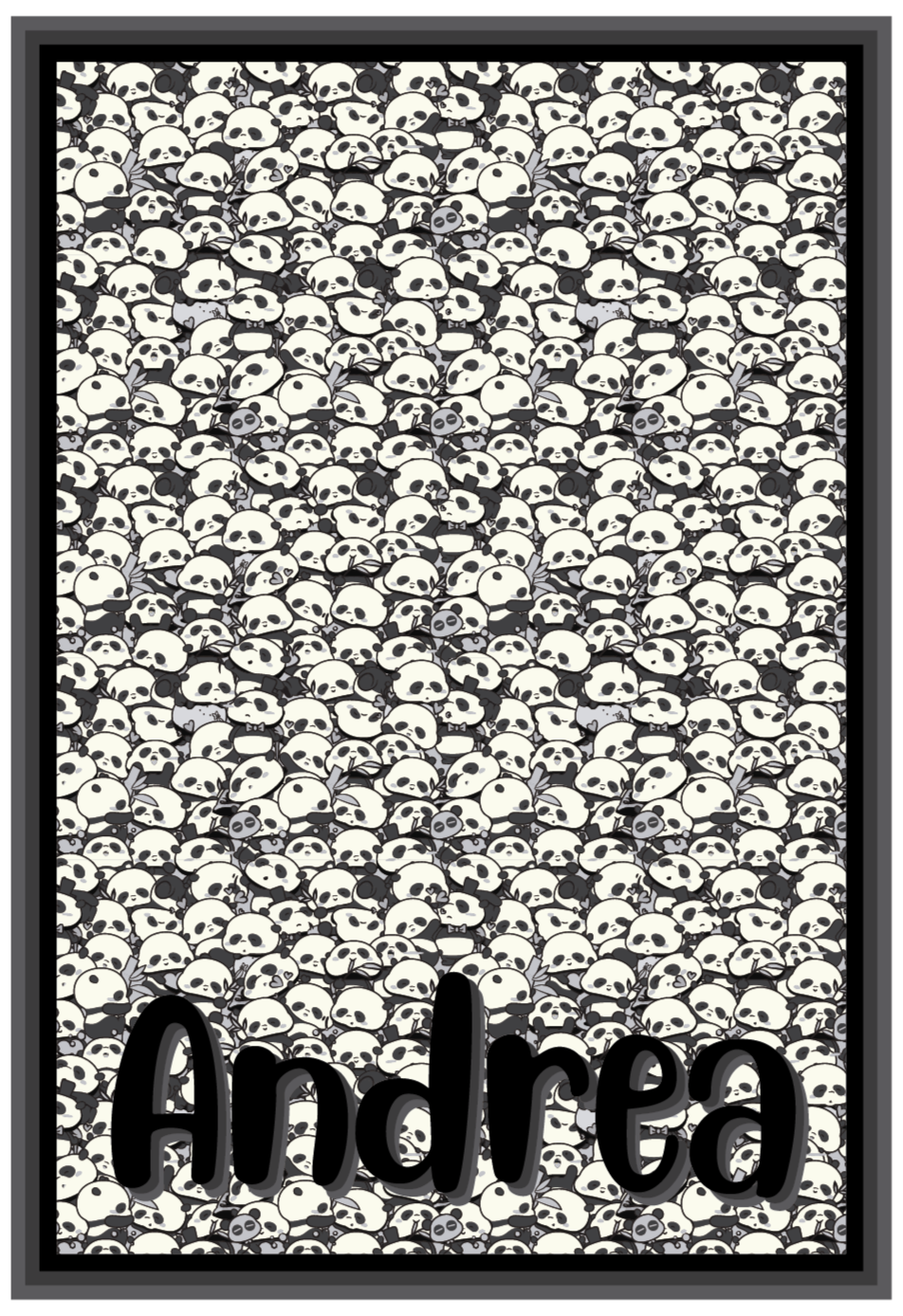 Personalized Pandas custom vinyl carpet - TenStickers